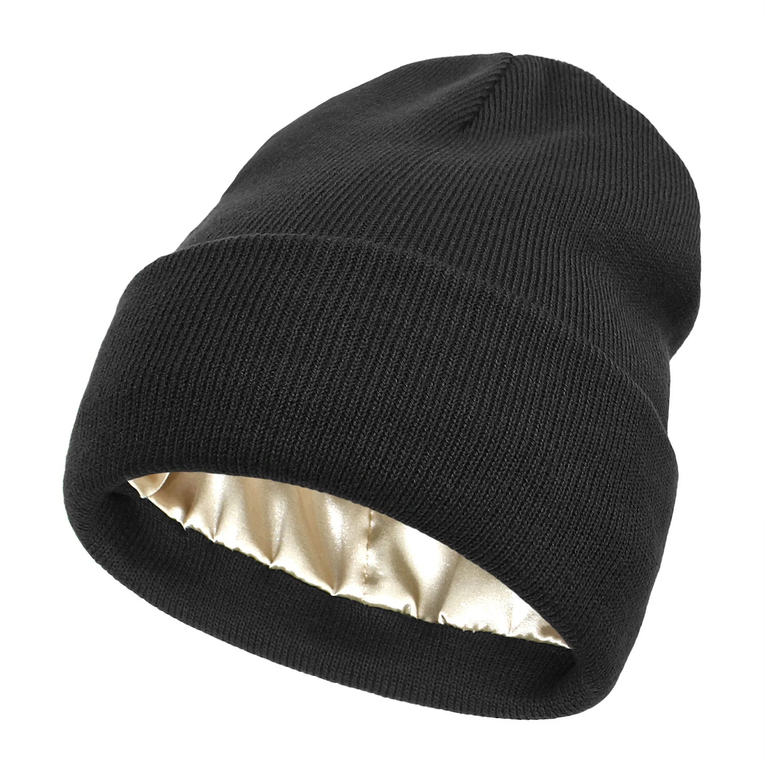 Cozy Winter Beanie Hat for Women and Men - Silk Satin Lined, Chunky Knit Caps for Ultimate Warmth and Style