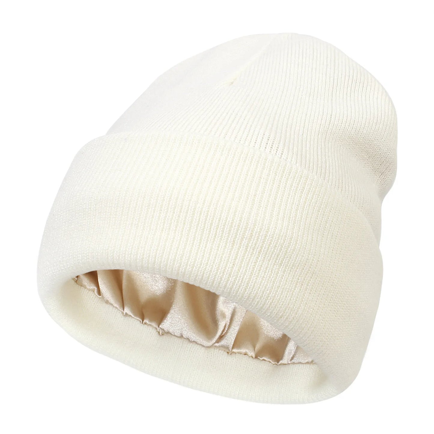 Cozy Winter Beanie Hat for Women and Men - Silk Satin Lined, Chunky Knit Caps for Ultimate Warmth and Style