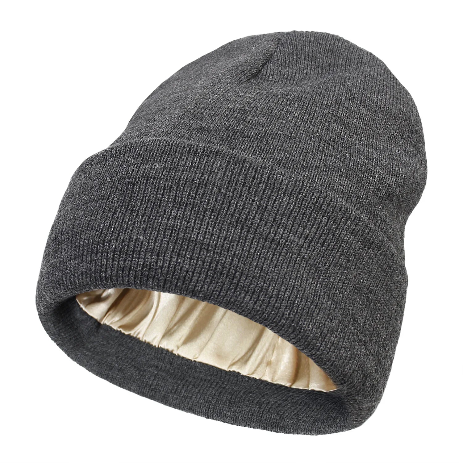 Cozy Winter Beanie Hat for Women and Men - Silk Satin Lined, Chunky Knit Caps for Ultimate Warmth and Style
